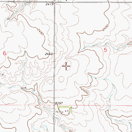 Topographic Map of 28N48E08BBBA01 Well, MT