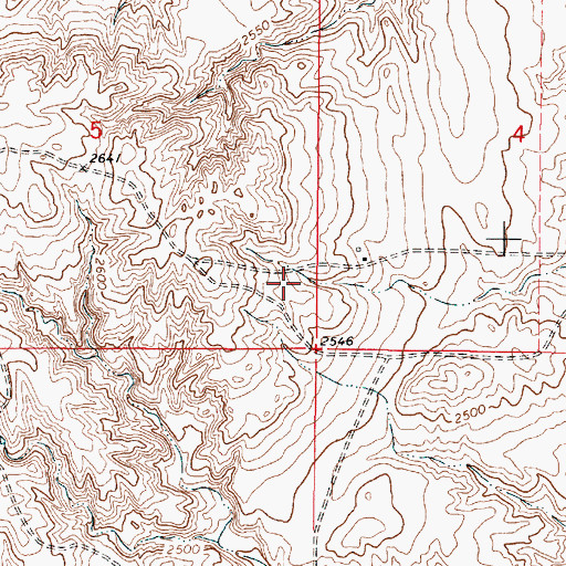 Topographic Map of 28N46E05DDAD01 Well, MT