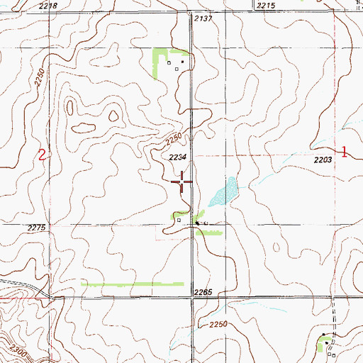 Topographic Map of 28N56E01CB__02 Well, MT