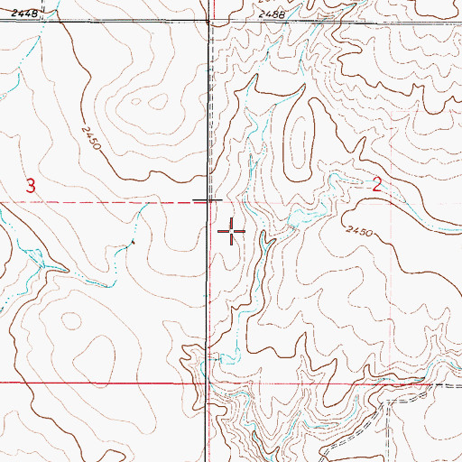 Topographic Map of 28N47E02CBBD01 Well, MT