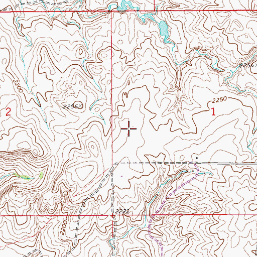 Topographic Map of 28N55E01CB__01 Well, MT