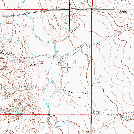 Topographic Map of 28N48E03DA__01 Well, MT