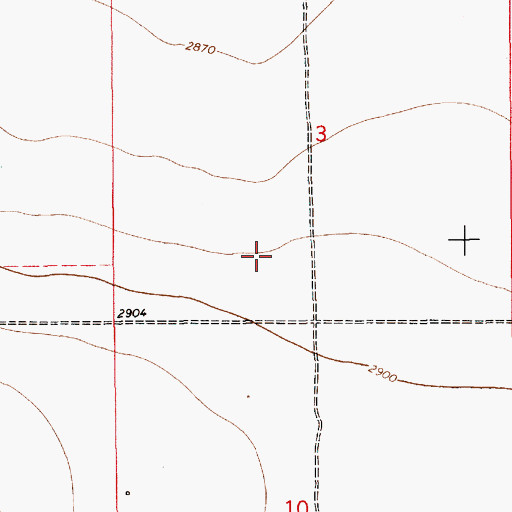 Topographic Map of 28N11E03CD__01 Well, MT