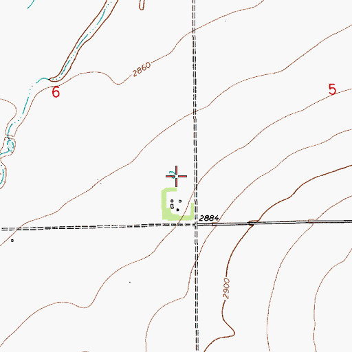 Topographic Map of 28N11E06DD__01 Well, MT