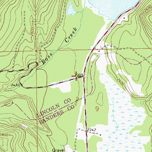 Topographic Map of 28N33W09BADC01 Well, MT