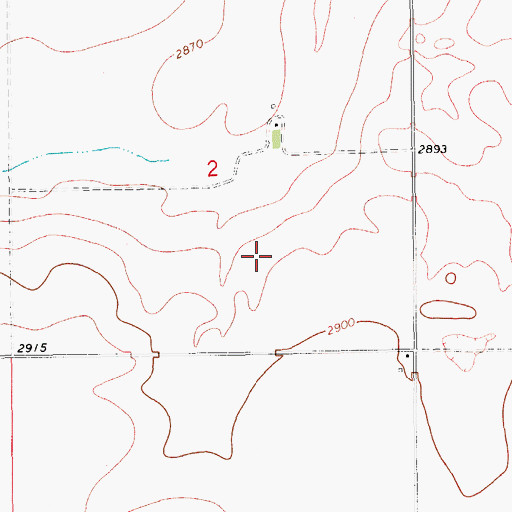 Topographic Map of 28N12E02DB__01 Well, MT