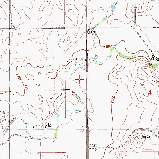 Topographic Map of 28N58E05AD__02 Well, MT