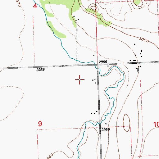 Topographic Map of 28N20W09AA__01 Well, MT