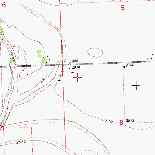 Topographic Map of 28N20W08BB__01 Well, MT