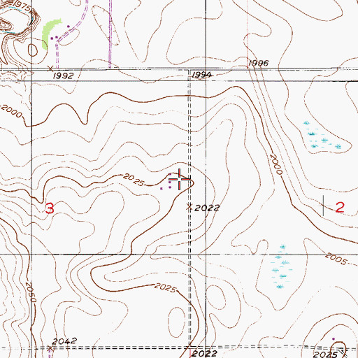 Topographic Map of 28N54E03ADDA01 Well, MT