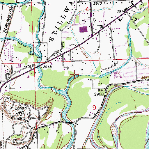 Topographic Map of 28N21W09BA__01 Well, MT