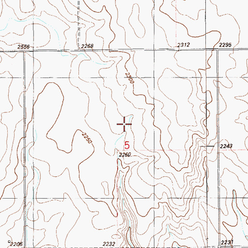 Topographic Map of 28N57E05AC__01 Well, MT