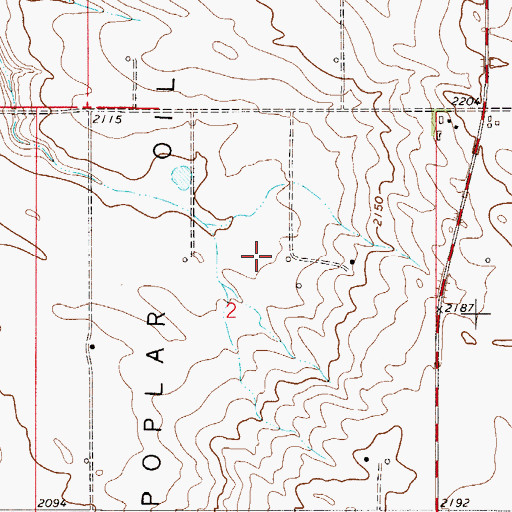 Topographic Map of 28N51E02AC__01 Well, MT