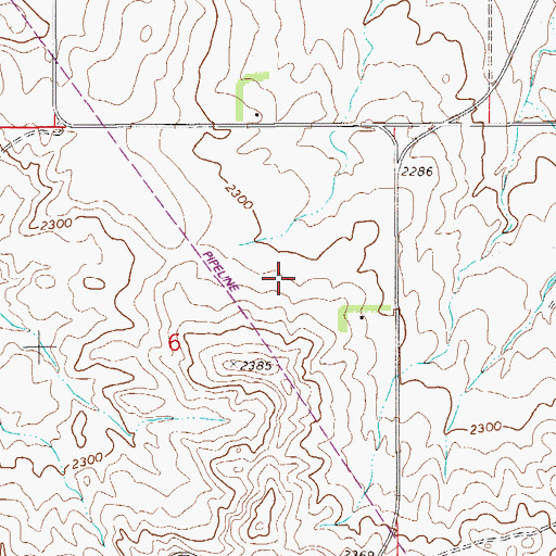 Topographic Map of 28N56E06AD__01 Well, MT