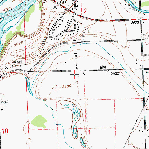 Topographic Map of 28N21W11BAAA01 Well, MT