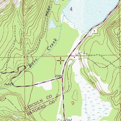 Topographic Map of 28N33W09BAAA01 Well, MT