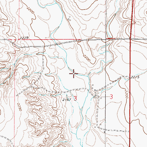 Topographic Map of 28N48E03AC__02 Well, MT