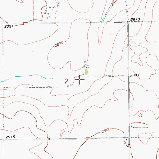 Topographic Map of 28N12E02AC__01 Well, MT