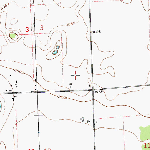 Topographic Map of 28N20W03DD__01 Well, MT