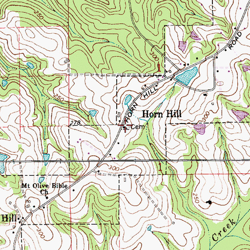 Topographic Map of Gridertown Church, AL