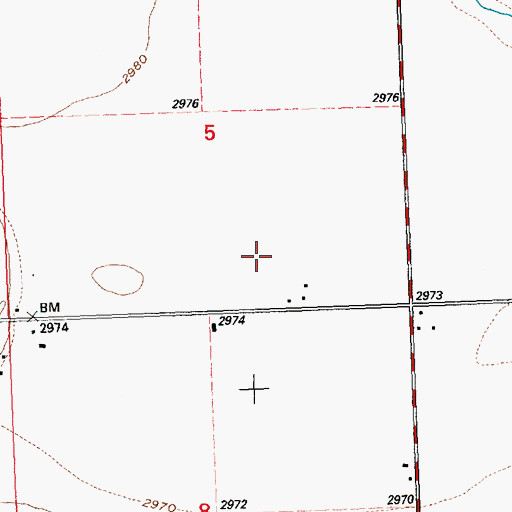 Topographic Map of 28N20W05DC__01 Well, MT