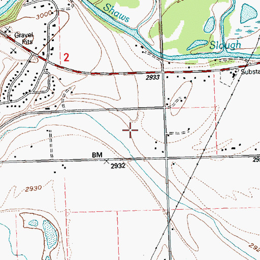 Topographic Map of 28N21W02DD__01 Well, MT