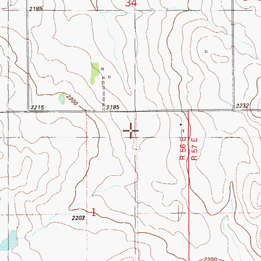 Topographic Map of 28N56E01AA__01 Well, MT