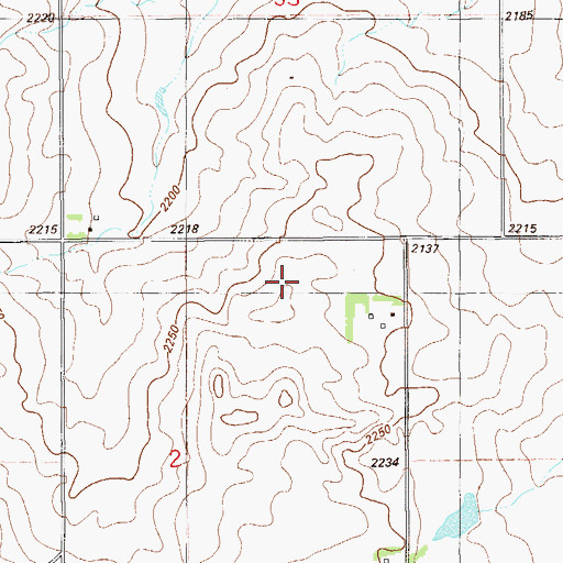Topographic Map of 28N56E02AA__01 Well, MT