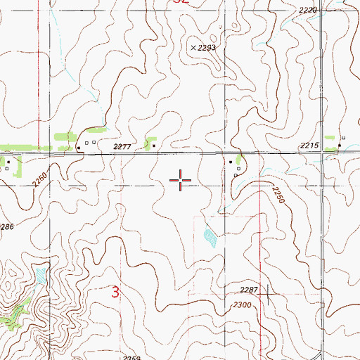 Topographic Map of 28N56E03AA__01 Well, MT