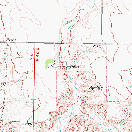 Topographic Map of 28N42E06BACD01 Well, MT
