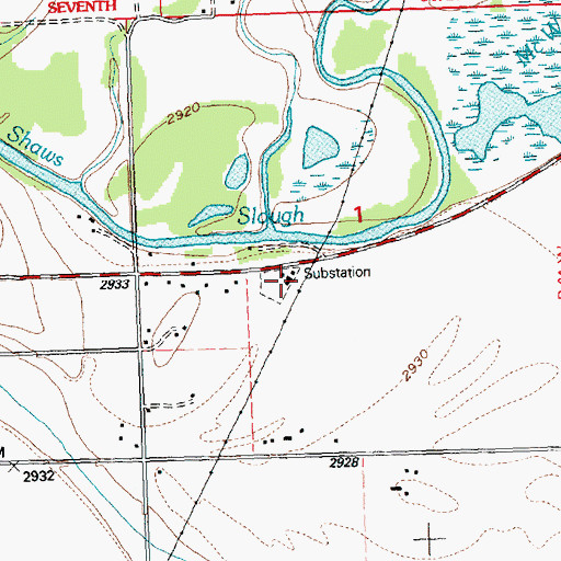 Topographic Map of 28N21W01CA__01 Well, MT
