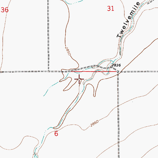 Topographic Map of 28N11E06AB__01 Well, MT