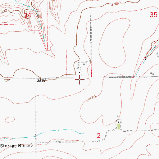 Topographic Map of 29N12E34DD__01 Well, MT