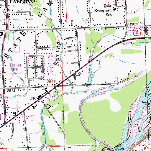 Topographic Map of 28N21W03BCDB01 Well, MT