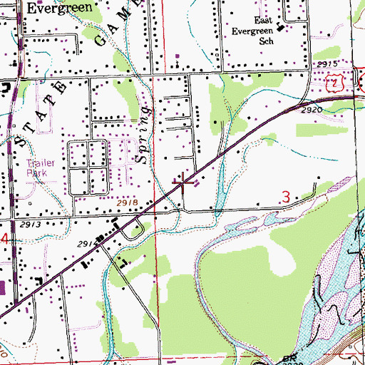 Topographic Map of 28N21W03BCDB02 Well, MT