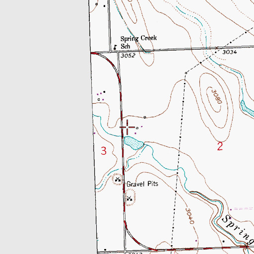 Topographic Map of 28N22W02BC__01 Well, MT