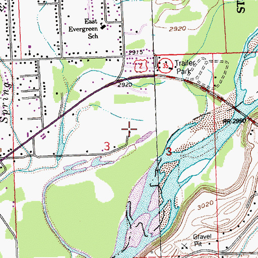 Topographic Map of 28N21W03AC__01 Well, MT
