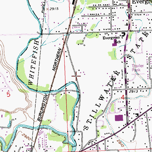 Topographic Map of 28N21W04BC__01 Well, MT