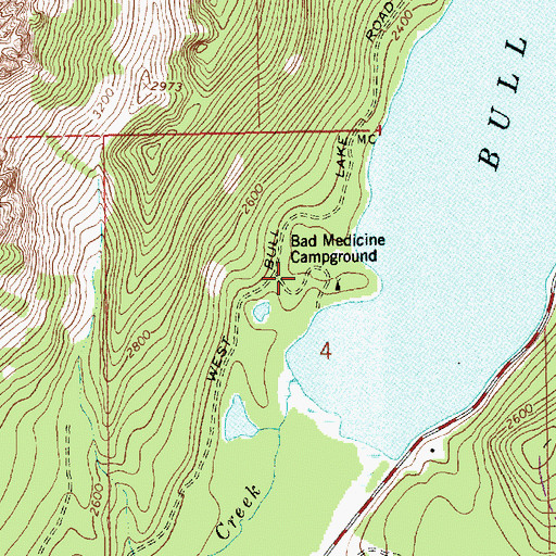 Topographic Map of 28N33W04BDAC01 Well, MT
