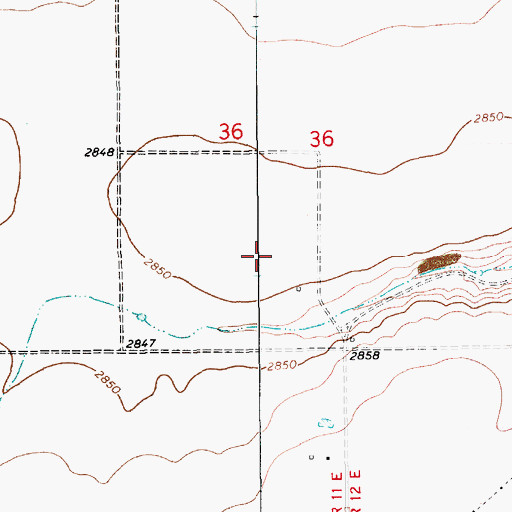 Topographic Map of 29N11E36CD__01 Well, MT