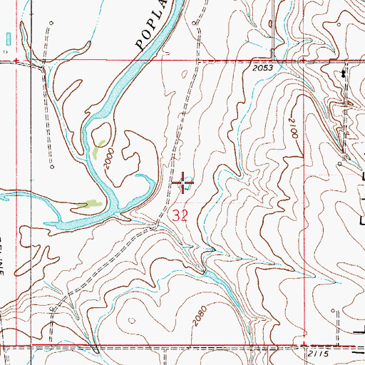 Topographic Map of 29N51E32ACCA01 Well, MT