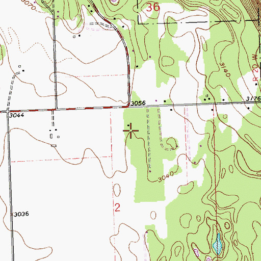 Topographic Map of 28N20W02AB__01 Well, MT