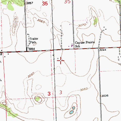 Topographic Map of 28N20W03AB__01 Well, MT