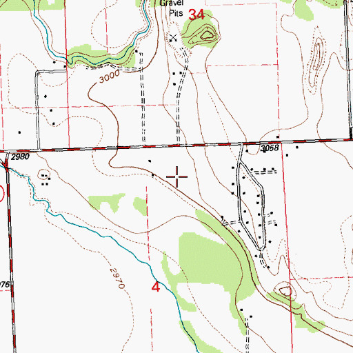 Topographic Map of 28N20W04AB__01 Well, MT