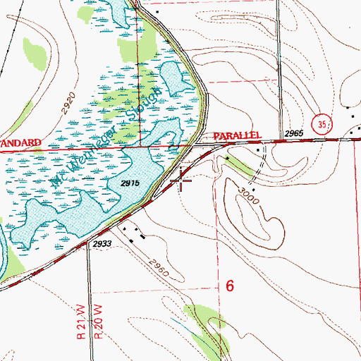 Topographic Map of 28N20W06BA__01 Well, MT