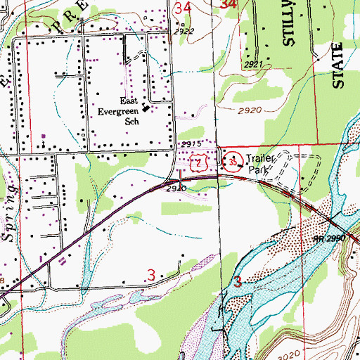 Topographic Map of 28N21W03AB__01 Well, MT