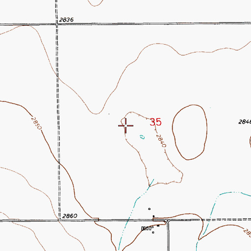 Topographic Map of 29N11E35CA__01 Well, MT