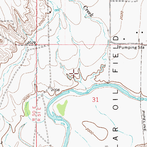 Topographic Map of 29N51E31BDBA01 Well, MT