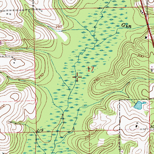 Topographic Map of W F Jackson State Park, AL