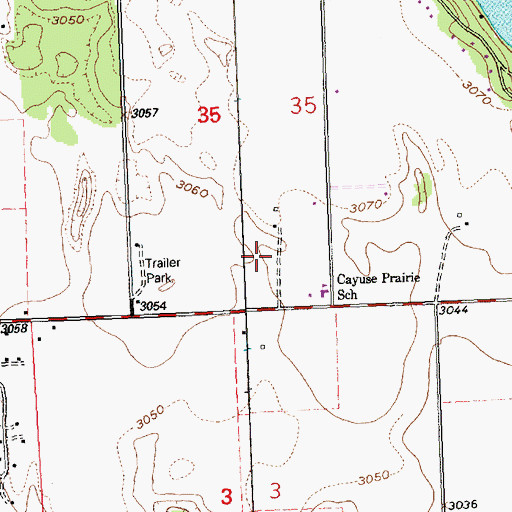 Topographic Map of 29N20W35CD__02 Well, MT